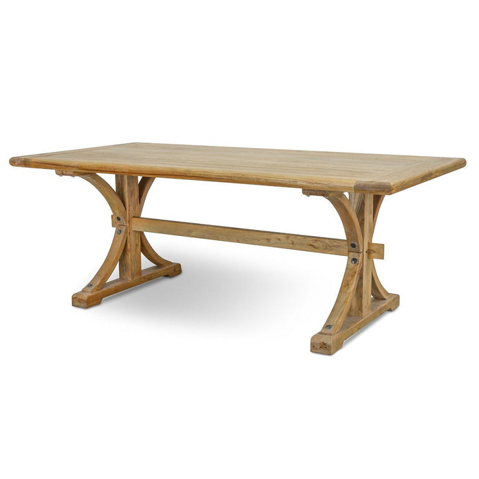 CDT520 Reclaimed Elm Wood Dining Table 2m - Natural