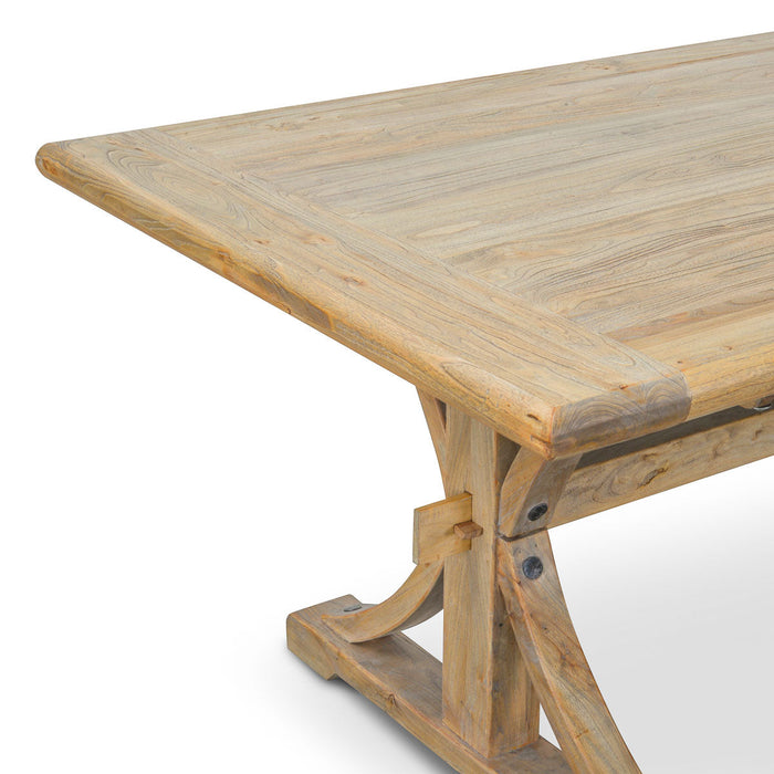 CDT520 Reclaimed Elm Wood Dining Table 2m - Natural