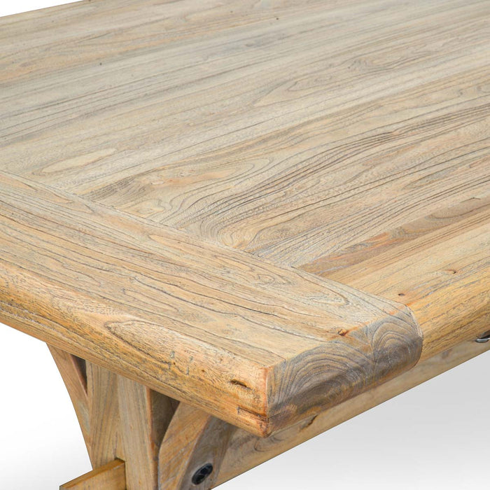 CDT520 Reclaimed Elm Wood Dining Table 2m - Natural