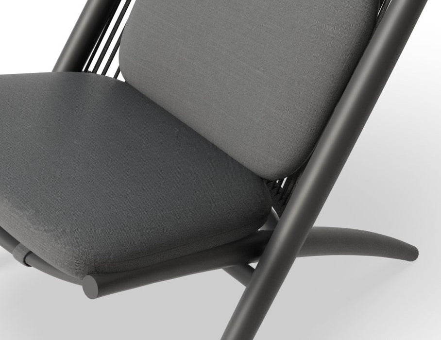 Minori Lounge Chair - Outdoor - Charcoal - Dark Grey Cushion