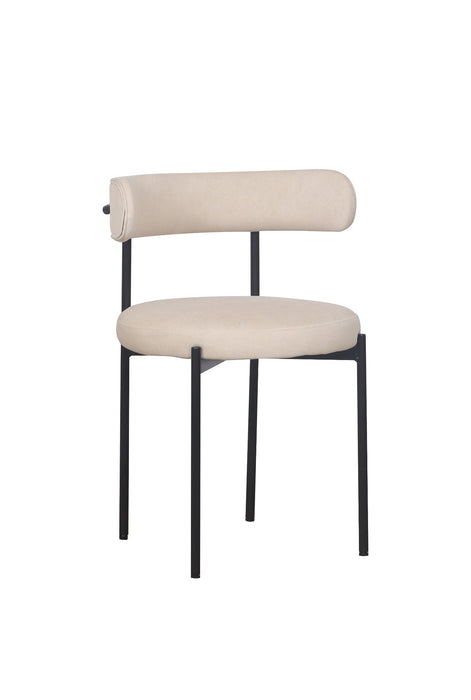 Missy Dining Chair - Beige / Black