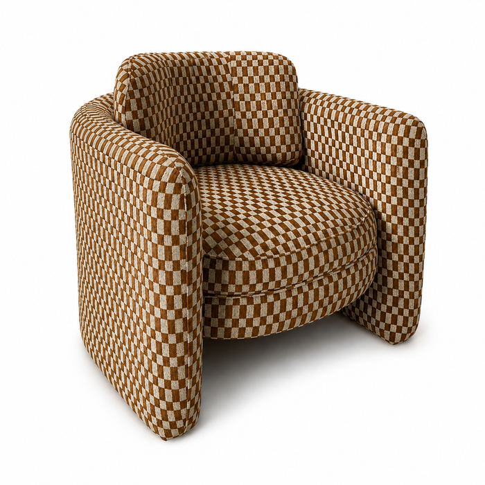 Munson Textured Fabric Accent Chair - MONACO