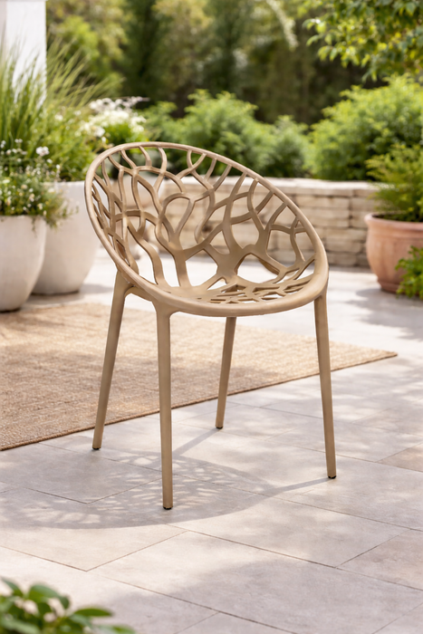 Filagree Beige UV rated Outdoor Dining Chair
