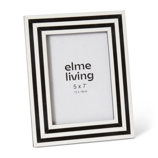Libby 5 x 7" Photo Frame - Black/White, 25cm (H)