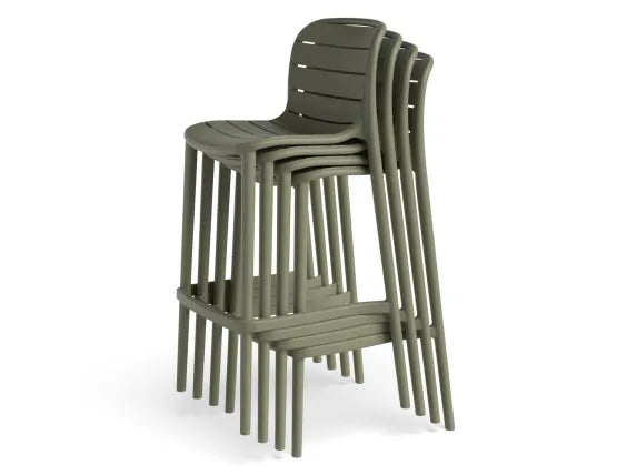 Element Bar Stool - Outdoor - Green, Wood, 103cm H