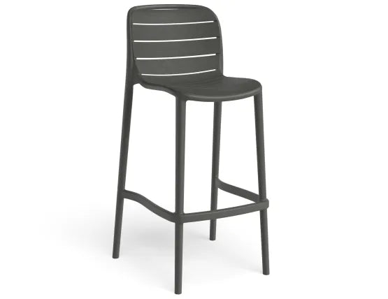 Element Bar Stool - Outdoor - Charcoal, Wood, 103cm H