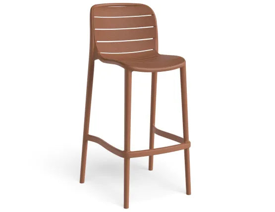 Element Bar Stool - Outdoor - Terracotta, Wood, 103cm H