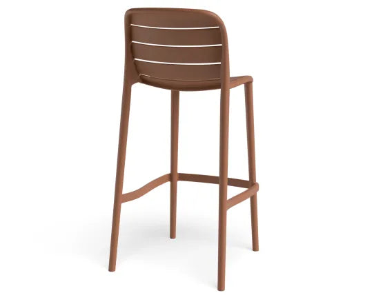 Element Bar Stool - Outdoor - Terracotta, Wood, 103cm H