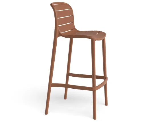 Element Bar Stool - Outdoor - Terracotta, Wood, 103cm H