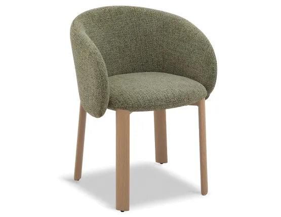 Ellis Dining Chair - Oak - Green