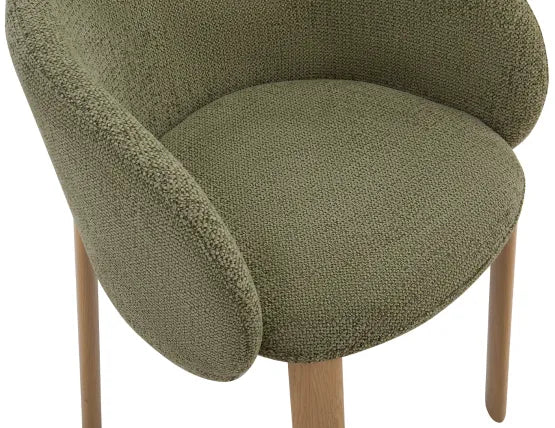 Ellis Dining Chair - Oak - Green