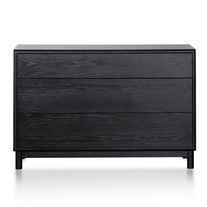 Calibre Furniture Eloise 3 Drawers Dresser Unit - Black Oak