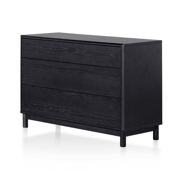 Calibre Furniture Eloise 3 Drawers Dresser Unit - Black Oak