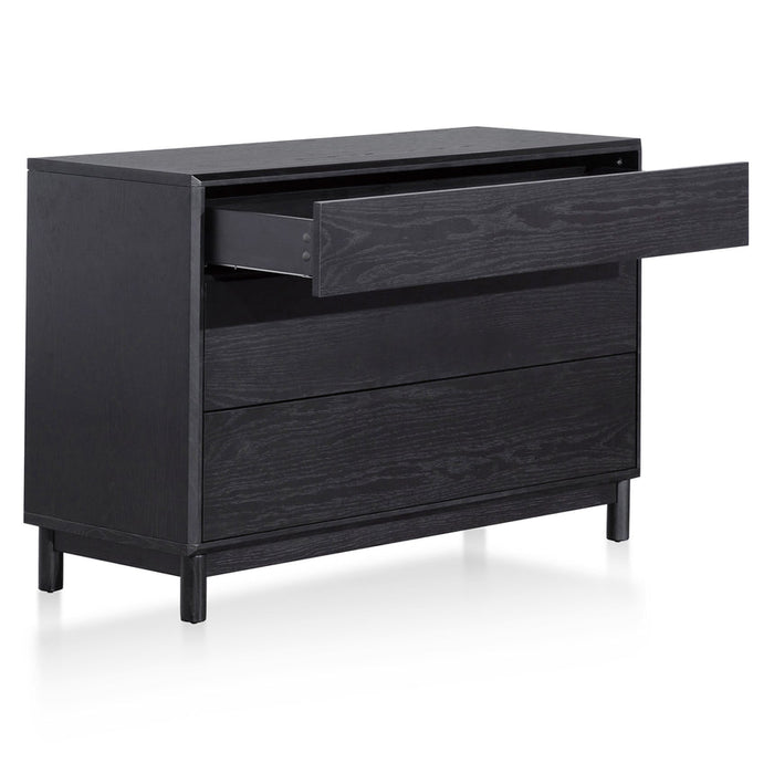 Calibre Furniture Eloise 3 Drawers Dresser Unit - Black Oak