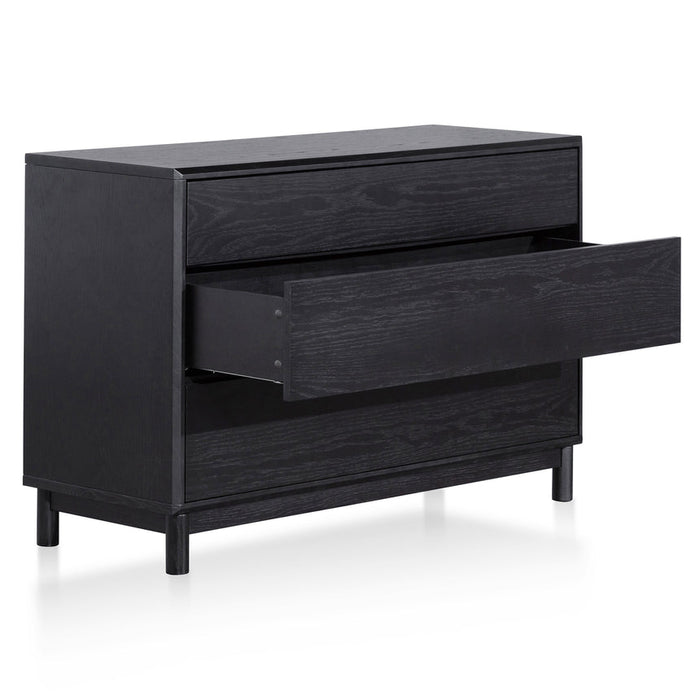 Calibre Furniture Eloise 3 Drawers Dresser Unit - Black Oak