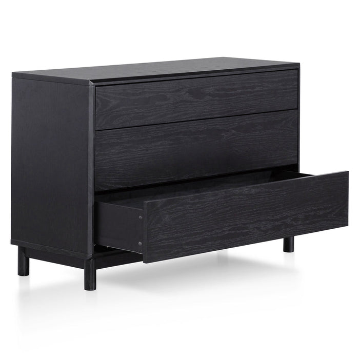 Calibre Furniture Eloise 3 Drawers Dresser Unit - Black Oak