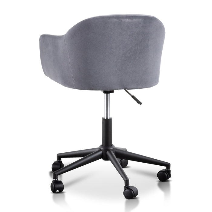 COC6196-LF Charcoal Velvet office Chair - Black Base