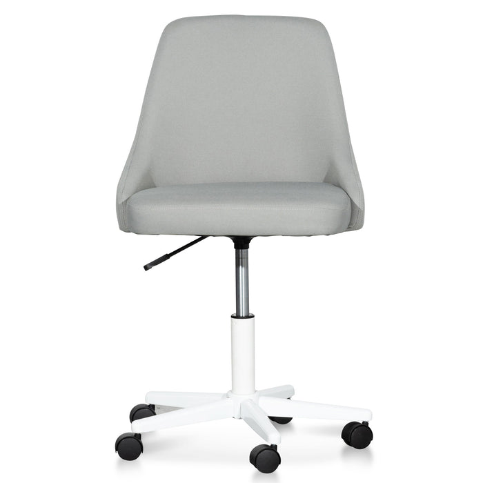 COC6238-UN Grey Fabric Office Chair - White Base