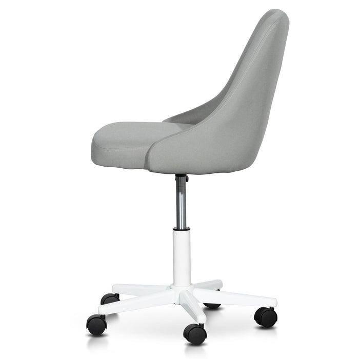 COC6238-UN Grey Fabric Office Chair - White Base