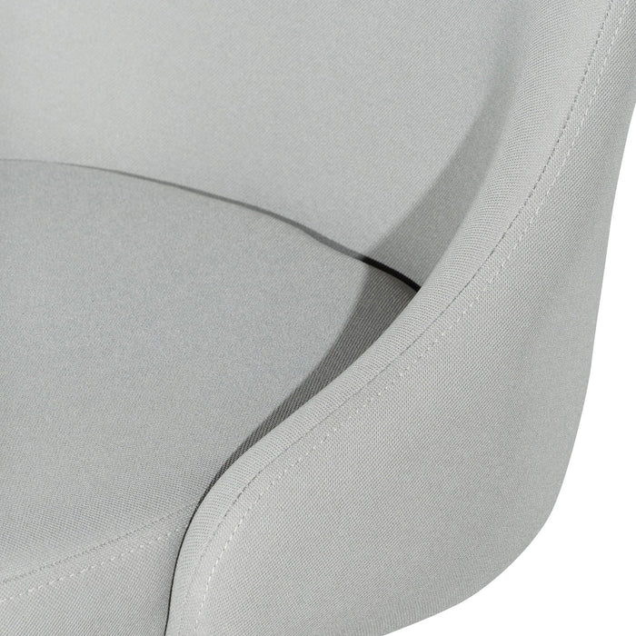 COC6238-UN Grey Fabric Office Chair - White Base