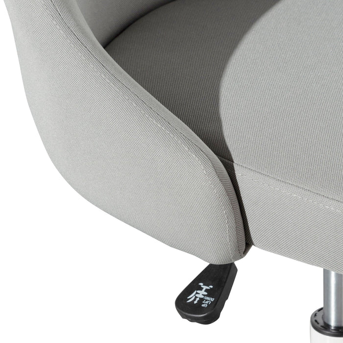 COC6238-UN Grey Fabric Office Chair - White Base