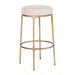 Heston Brass Bar Stool - Natural Linen