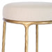 Heston Brass Bar Stool - Natural Linen