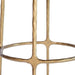 Heston Brass Bar Stool - Natural Linen