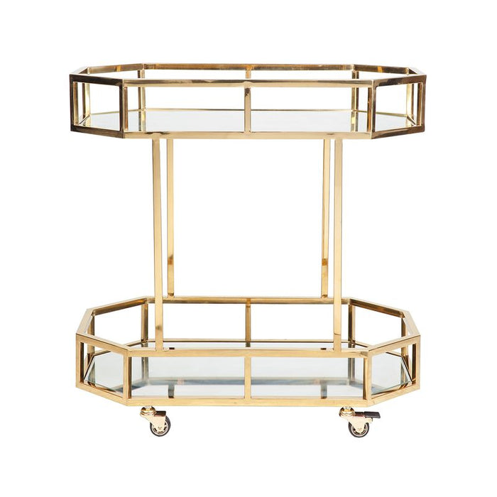 Cafe Lighting and Living Brooklyn Mirrored Bar Cart