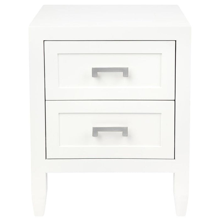 Soloman Bedside Table Small White Set of 2