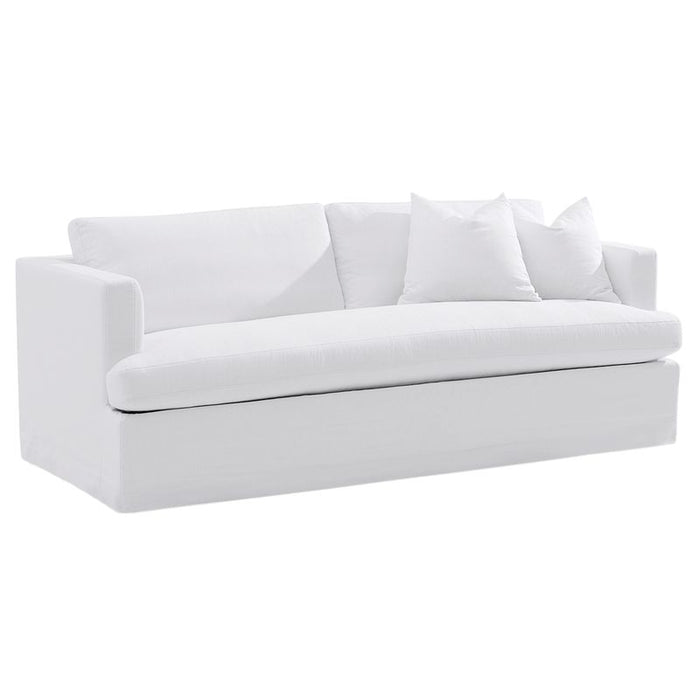 Birkshire 3 Seater Slip Cover Sofa - White Linen