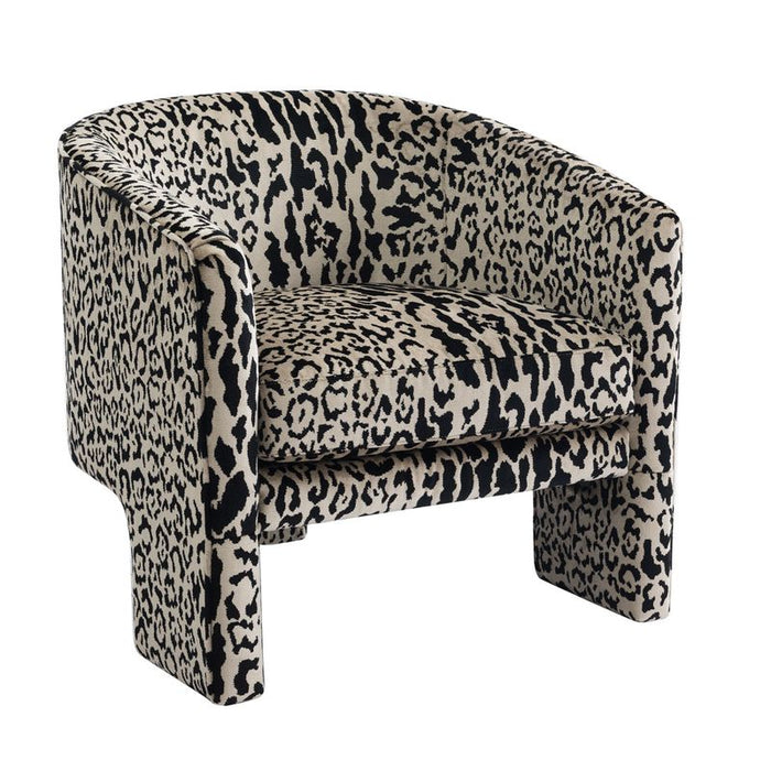 Kylie Arm Chair - Leopard Chenille, Velvet