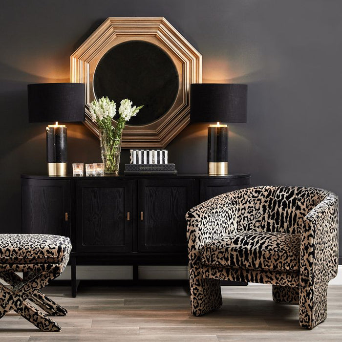 Kylie Arm Chair - Leopard Chenille, Velvet