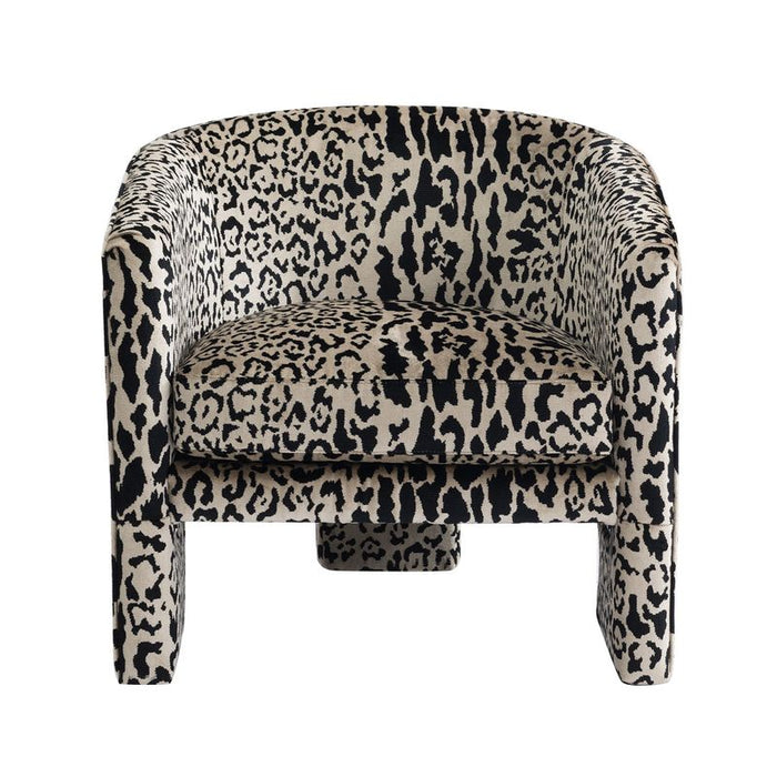 Kylie Arm Chair - Leopard Chenille, Velvet