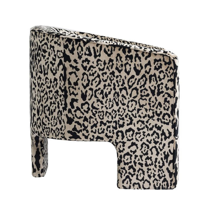 Kylie Arm Chair - Leopard Chenille, Velvet