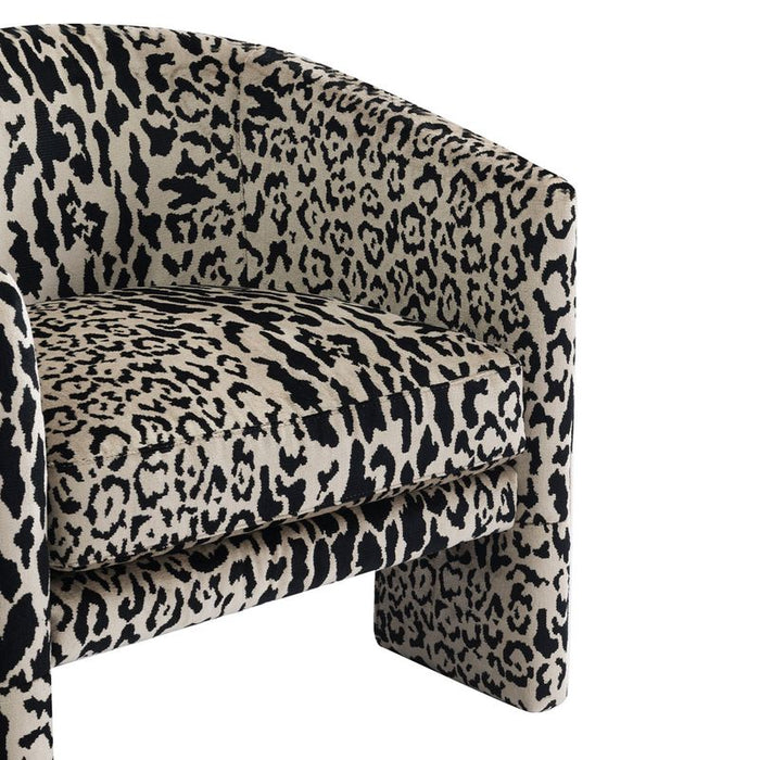 Kylie Arm Chair - Leopard Chenille, Velvet