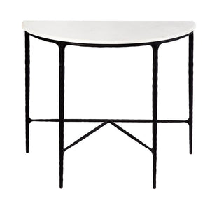 Cafe Lighting and Living Heston Marble Demilune Table