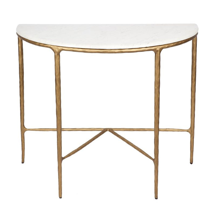 Cafe Lighting and Living Heston Marble Demilune Table