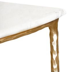 Cafe Lighting and Living Heston Marble Demilune Table