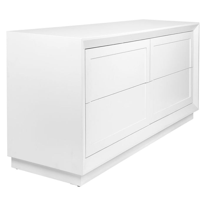 Balmain 4 Drawer Oak Chest - White