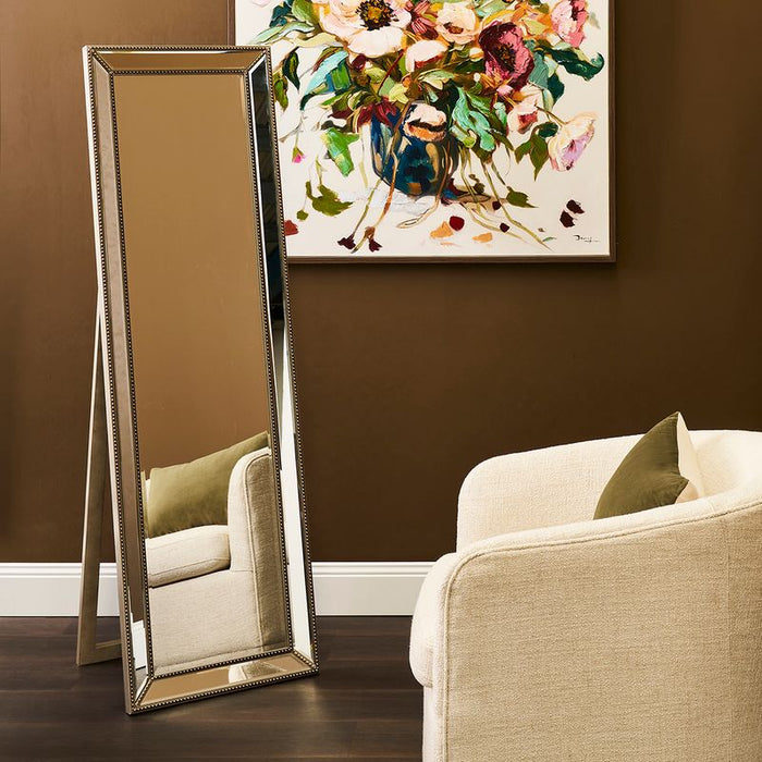 Zeta Cheval Mirror - Antique Silver