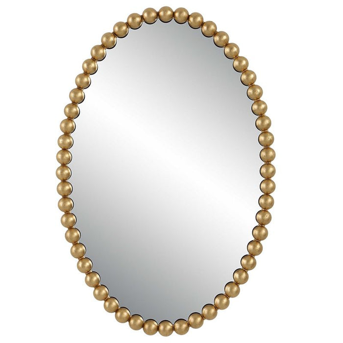 Esme Oval Wall Mirror - Gold Leaf