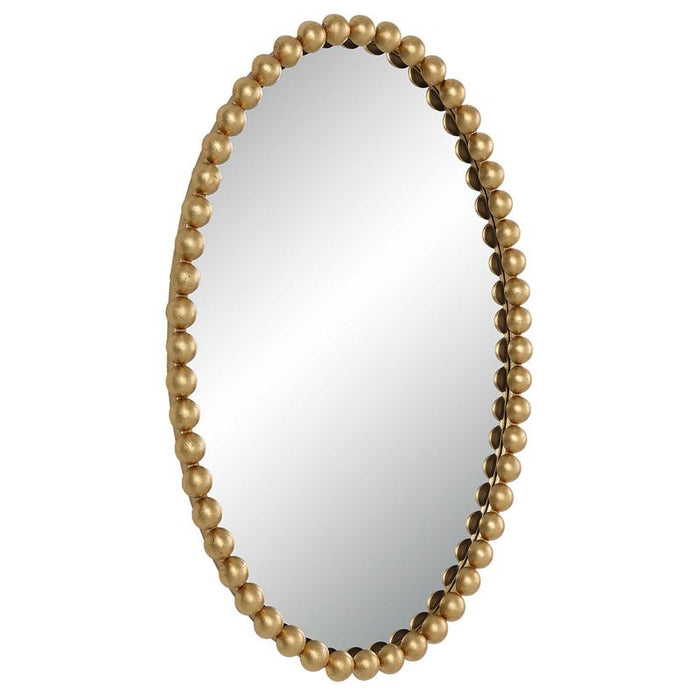 Esme Oval Wall Mirror - Gold Leaf