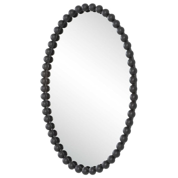 Esme Oval Wall Mirror - Black