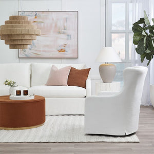 Cafe Lighting and Living Ames Round Ottoman