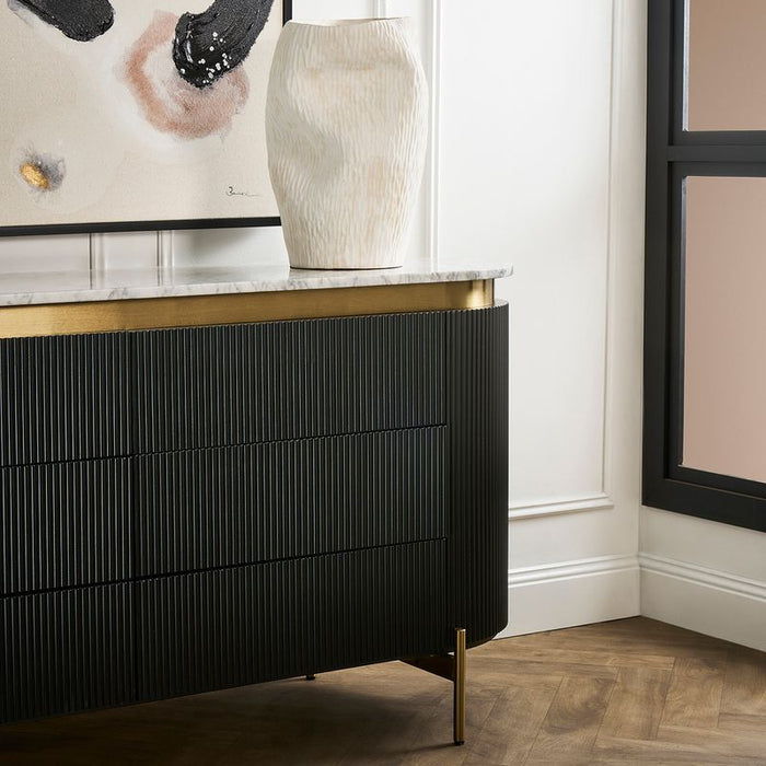 Demarco 6 Drawer Chest - Black