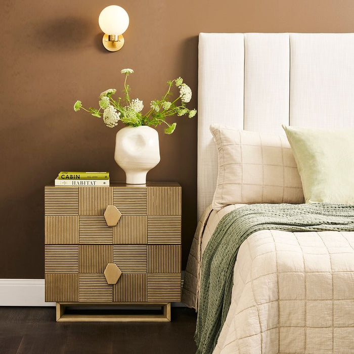 Alton Bedside Table - Large Antique Gold