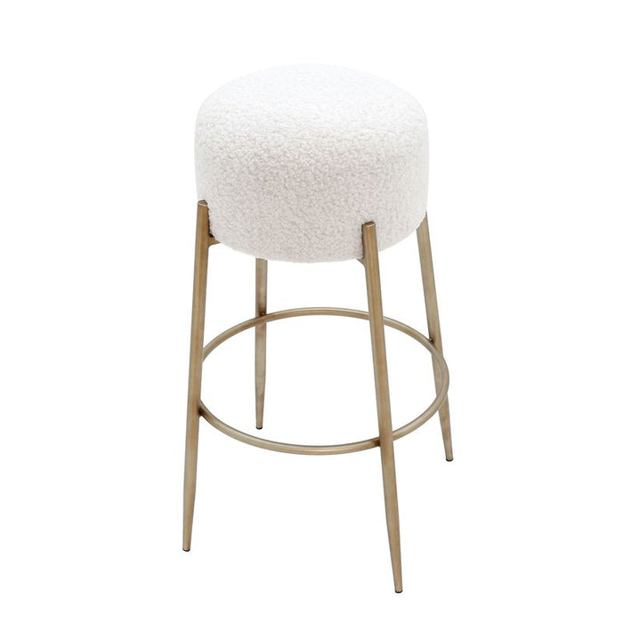 Nino Kitchen Stool - White Boucle