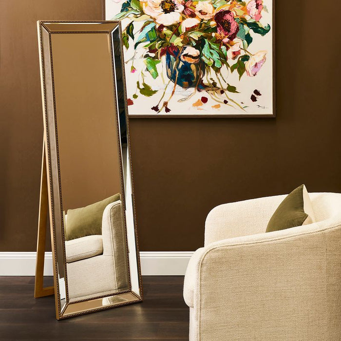 Zeta Cheval Mirror - Antique Gold