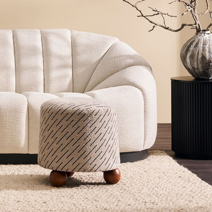 Orta Stool - Natural Jacquard